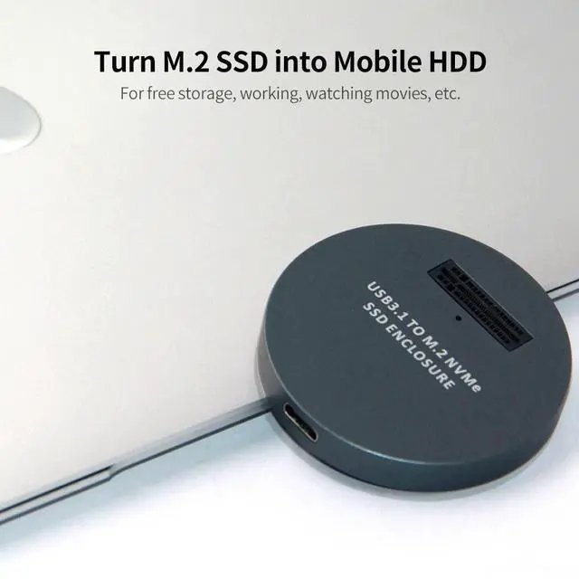 Alt view image 4 of 7 - LM-914 USB 3.1 Type-C to PCI-E M.2 NVMe SSD Enclosure Adapter Converter for Windows OSX Linux Silver