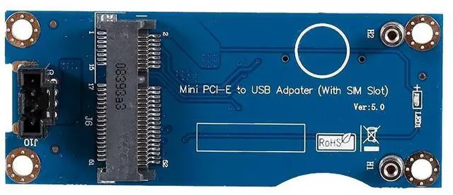 Alt view image 5 of 6 - Mini PCI-E to USB Adapter Card with SIM Slot WWAN Test Converter Adapter Card 3G/4G Module Vertical Type