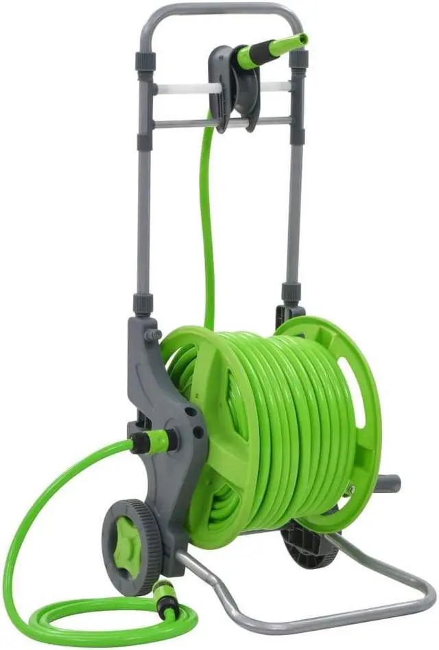 Alt view image 9 of 16 - vidaXL Water Hose Reel with Wheels 174.6'+6.6'