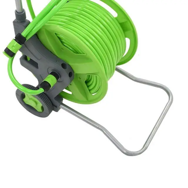 Alt view image 12 of 16 - vidaXL Water Hose Reel with Wheels 174.6'+6.6'