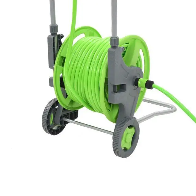 Alt view image 13 of 16 - vidaXL Water Hose Reel with Wheels 174.6'+6.6'