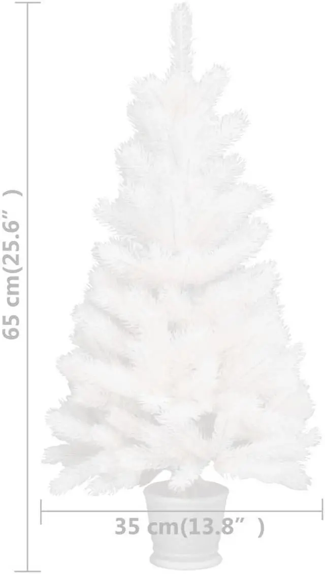 Alt view image 13 of 18 - vidaXL Christmas Tree Artificial Xmas Tree with Needle-Shaped Branches White