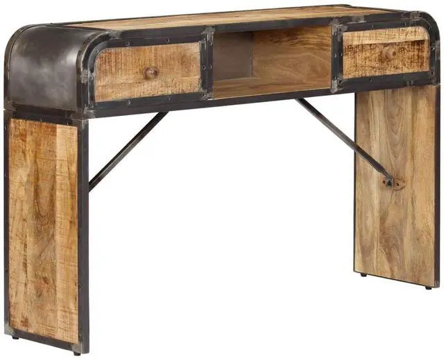 Alt view image 12 of 17 - vidaXL Solid Mango Wood Sideboard Side Store Cabinet Wooden Furniture Storage