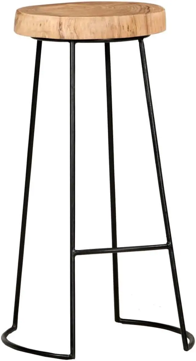 Alt view image 12 of 17 - vidaXL Bar Stools Bar Seats Counter Height Stools 2 Pcs Solid acacia wood