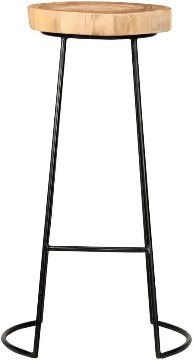 Alt view image 13 of 17 - vidaXL Bar Stools Bar Seats Counter Height Stools 2 Pcs Solid acacia wood