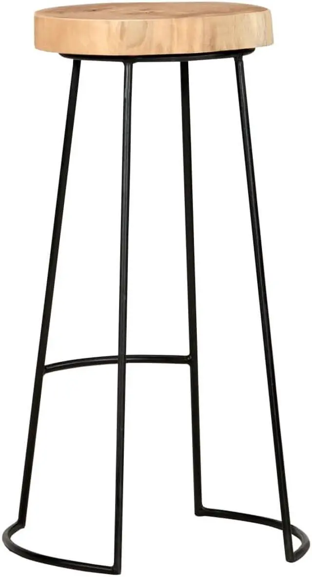 Alt view image 15 of 17 - vidaXL Bar Stools Bar Seats Counter Height Stools 2 Pcs Solid acacia wood