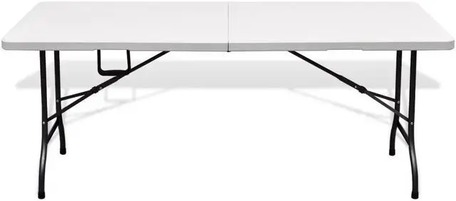 Alt view image 10 of 14 - vidaXL Folding Patio Table Outdoor Dining Table Camping Suitcase Table HDPE