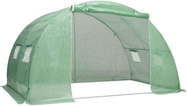 Alt view image 14 of 18 - vidaXL Greenhouse Outdoor Grow House Green House for Plant Growing Gardening