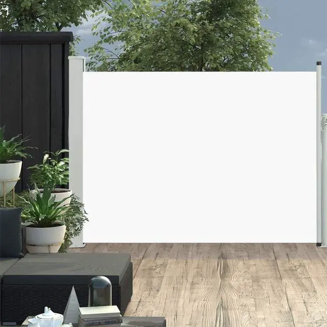 Alt view image 12 of 20 - vidaXL Patio Retractable Side Awning 47.2"x197" Cream Sunshade Privacy Divider