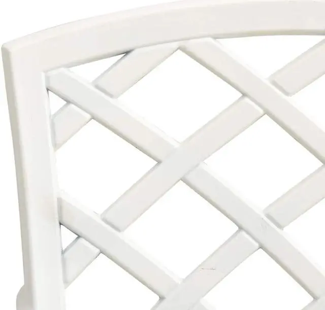 Alt view image 17 of 17 - vidaXL Patio Chairs 4 Pcs Patio Furniture for Garden Deck Cast Aluminum White