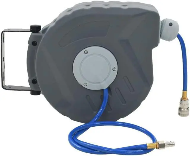 Alt view image 10 of 16 - vidaXL Air Hose Wall Mount Air Compressor Hose Reel 1/4" 39.4' Quick Connect