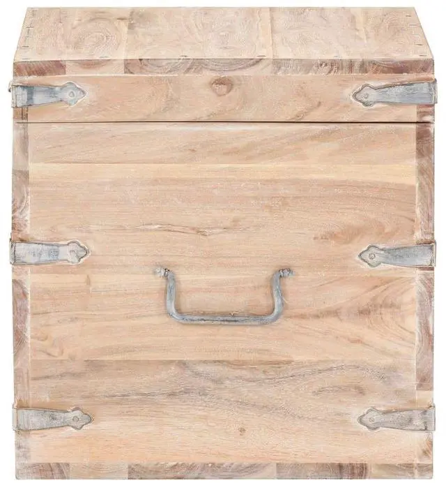 Alt view image 14 of 15 - vidaXL Solid Acacia Wood Chest 15.7" Storage Box Bench Wooden Hall Cabinet
