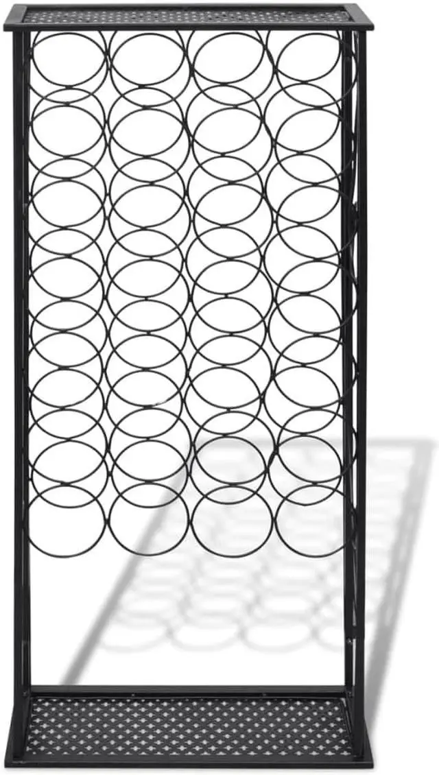 Alt view image 8 of 18 - vidaXL Wine Rack Wine Bottle Holder for 28 Bottles Floor Wine Cabinet Metal