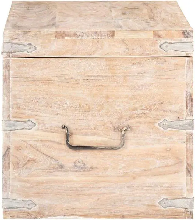 Alt view image 7 of 12 - vidaXL Solid Acacia Wood Chest Bench Hall Wooden Cabinet Storage Box Trunk