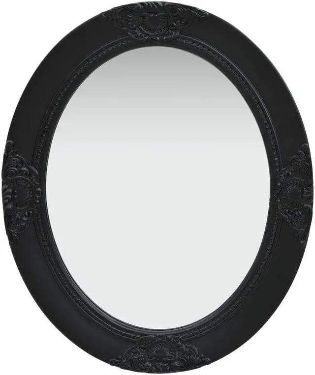 Alt view image 10 of 18 - vidaXL Wall Mirror Baroque Hanging Oval Mirror for Bedroom Living Room Black
