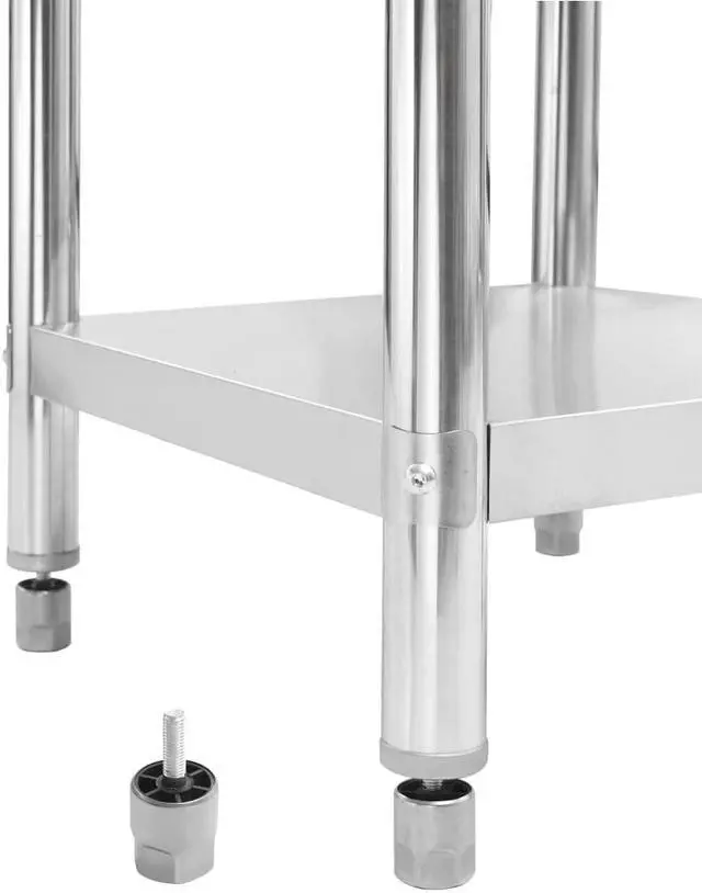 Alt view image 12 of 17 - vidaXL Work Table Stainless Steel Table for Restaurant Home and Hotel Commercia