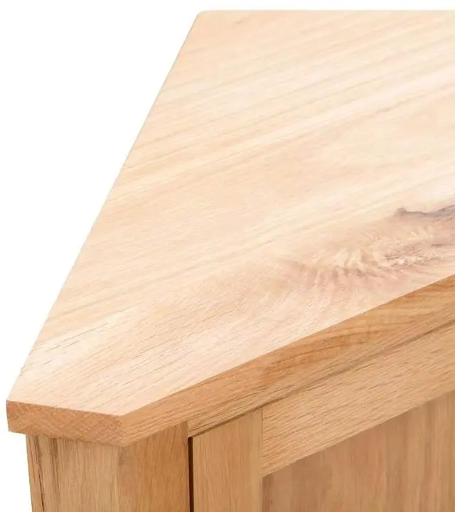 Alt view image 17 of 20 - vidaXL Solid Oak Wood Corner Cabinet Space Saving Storage 23.2" Hallway Shelf