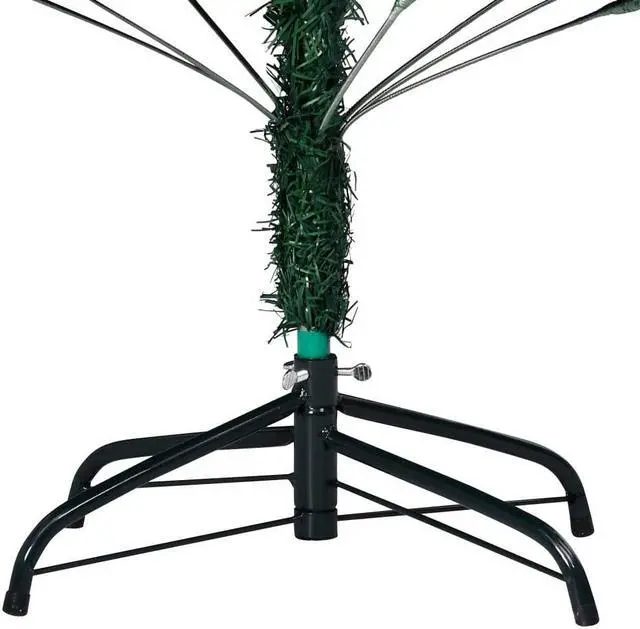 Alt view image 14 of 18 - vidaXL Christmas Tree Artificial Tree with Stand and Thick Branches Green PVC