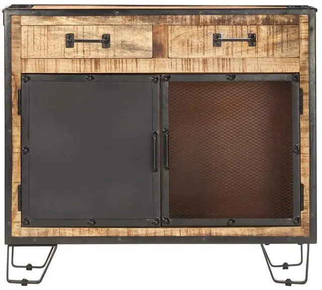 Alt view image 12 of 15 - vidaXL Solid Rough Mango Wood Sideboard Side Cabinet Wooden Furniture Storage