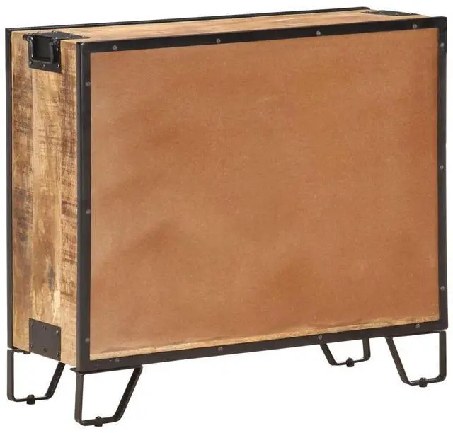 Alt view image 13 of 15 - vidaXL Solid Rough Mango Wood Sideboard Side Cabinet Wooden Furniture Storage