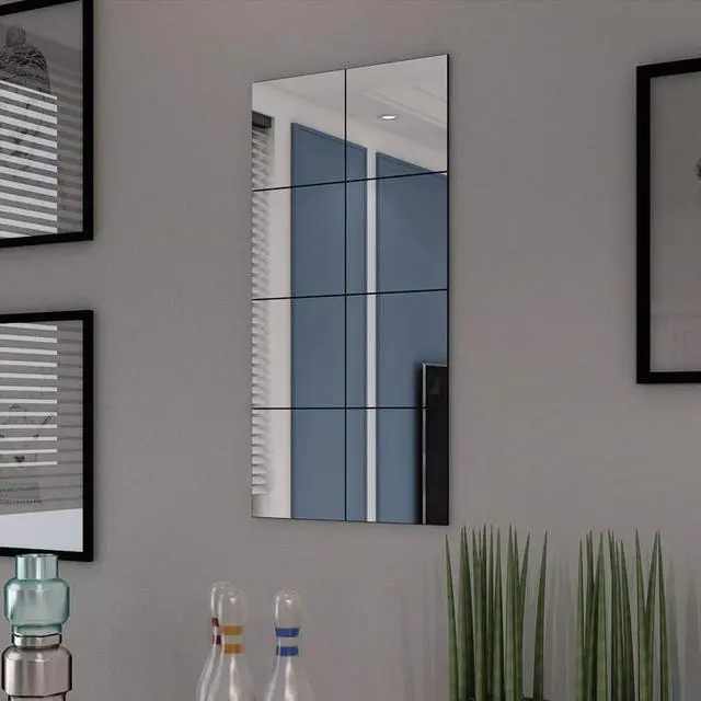 Alt view image 9 of 18 - vidaXL Mirror Tile Set of 8 High-quality glass Small Decorative Inlays