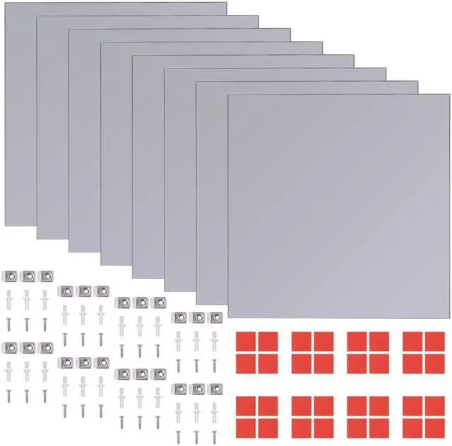 Alt view image 10 of 18 - vidaXL Mirror Tile Set of 8 High-quality glass Small Decorative Inlays
