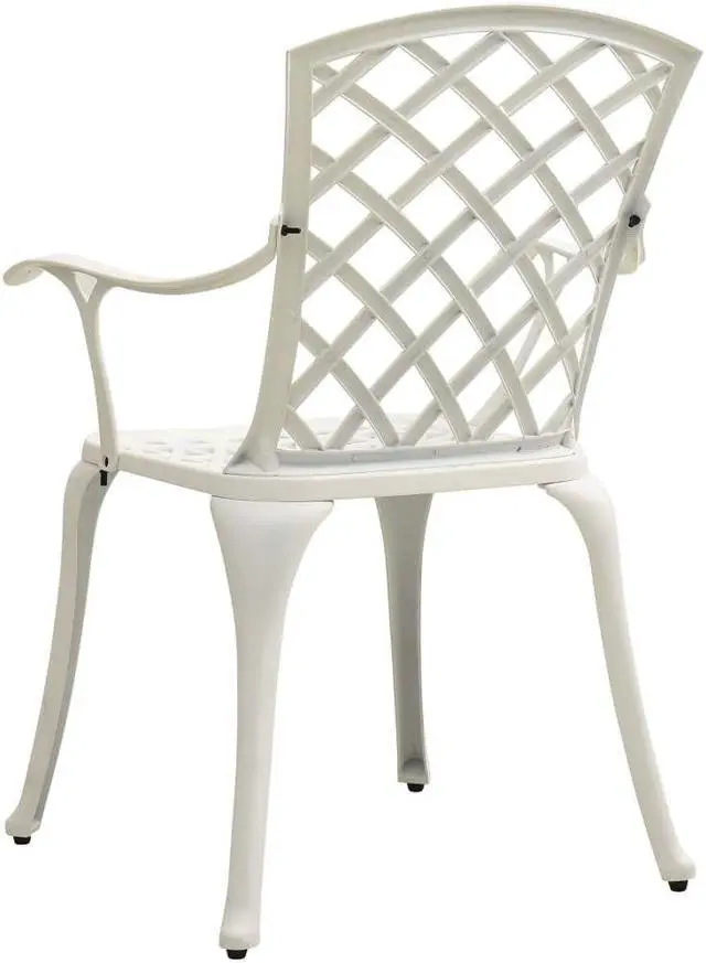 Alt view image 16 of 17 - vidaXL Patio Chairs 4 Pcs Patio Furniture for Garden Deck Cast Aluminum White