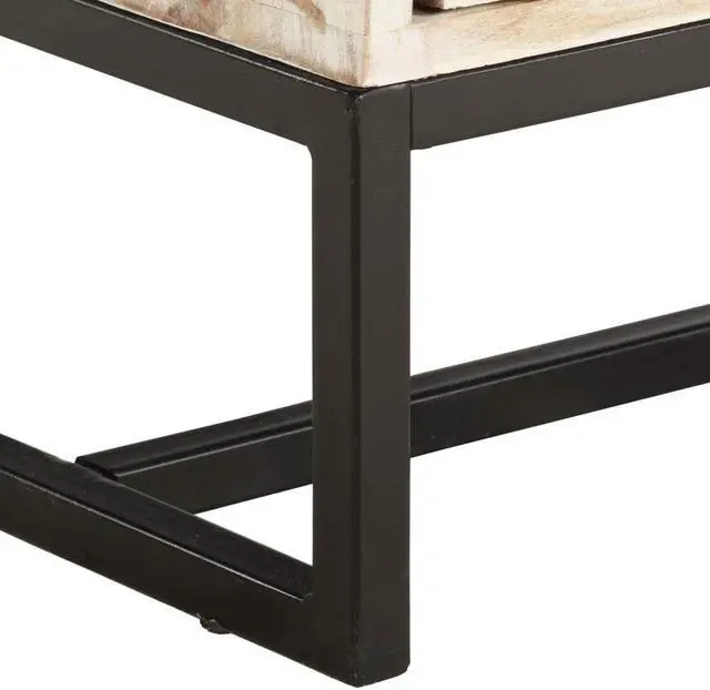 Alt view image 5 of 7 - vidaXL TV Stand TV Unit Sideboard TV Console Cabinet White Solid Acacia Wood