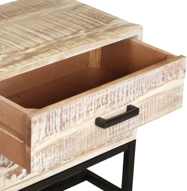 Alt view image 6 of 7 - vidaXL TV Stand TV Unit Sideboard TV Console Cabinet White Solid Acacia Wood