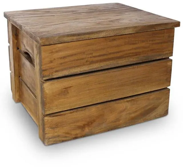 Alt view image 14 of 20 - vidaXL Solid Reclaimed Wood Storage Crate Set 2 Piece Box Trunk Toy Organizer