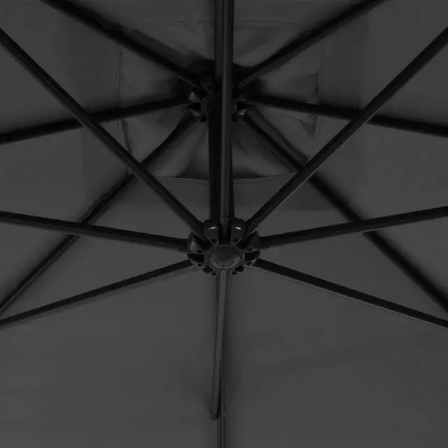 Alt view image 8 of 16 - vidaXL Garden Parasol with Aluminium Pole 2x1,5 m Anthracite