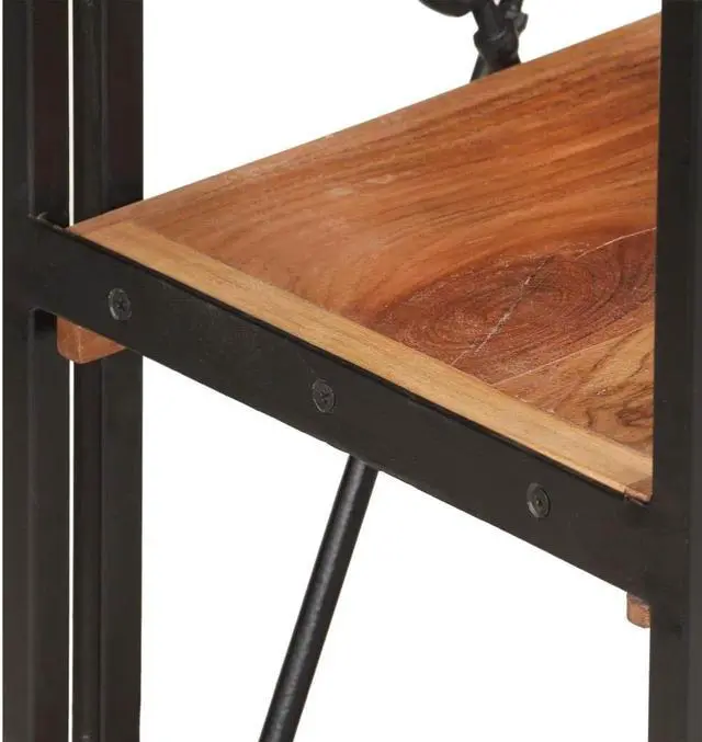 Alt view image 11 of 20 - vidaXL 3-Tier Solid Acacia Wood Bookcase 15.7" Bookshelf Stand Shelf Cabinet