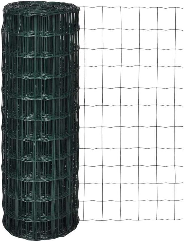 Alt view image 5 of 13 - vidaXL Fence Barrier Fence Metal Fence Wire Mesh Steel 82ft x 3.3ft Green