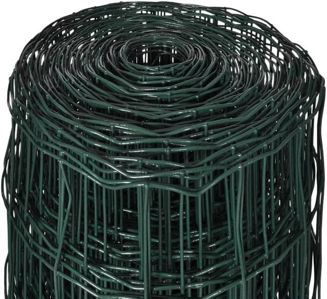 Alt view image 8 of 13 - vidaXL Fence Barrier Fence Metal Fence Wire Mesh Steel 82ft x 3.3ft Green
