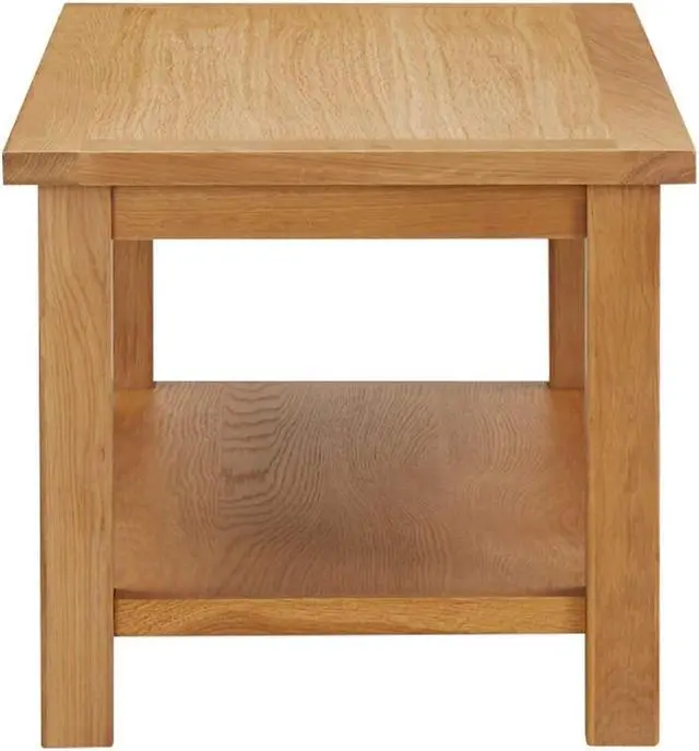Alt view image 11 of 17 - vidaXL Solid Oak Wood Coffee Table Couch Accent Living Room Side End Storage