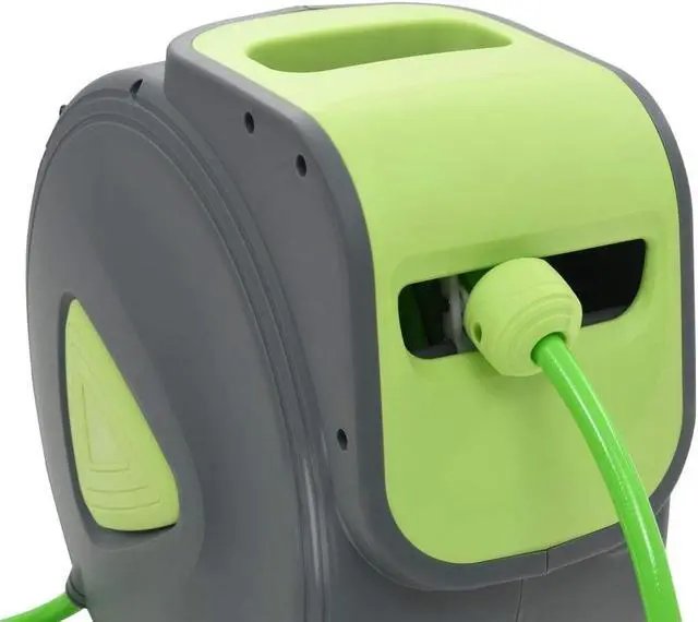 Alt view image 12 of 17 - vidaXL Automatic Retractable Water Hose Reel Wall Mounted 98.4'+6.6'