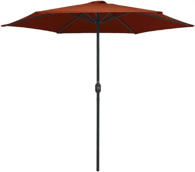Alt view image 10 of 19 - vidaXL Garden Half Parasol with Pole 180x90 cm Terracotta