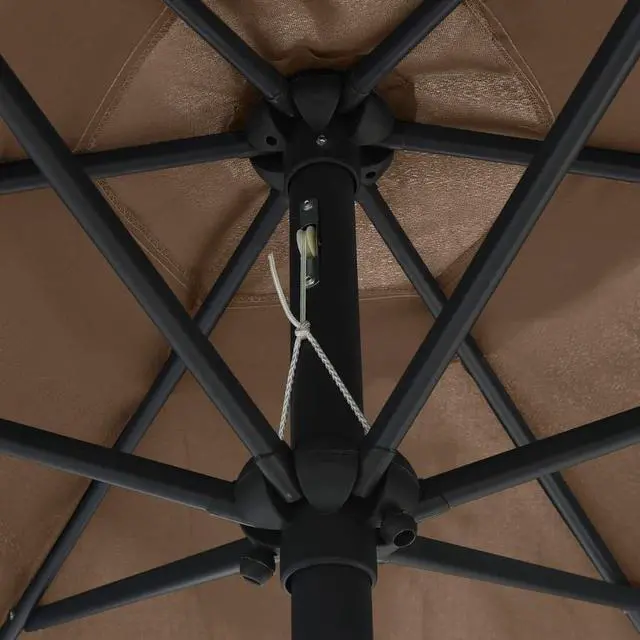 Alt view image 8 of 16 - vidaXL Outdoor Umbrella Patio Sunshade Parasol for Garden Backyard Deck Taupe