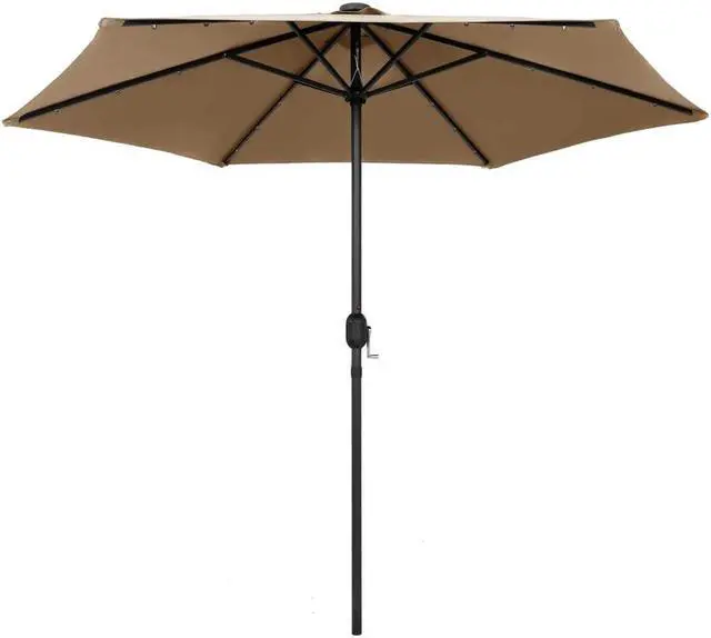 Alt view image 9 of 16 - vidaXL Outdoor Umbrella Patio Sunshade Parasol for Garden Backyard Deck Taupe