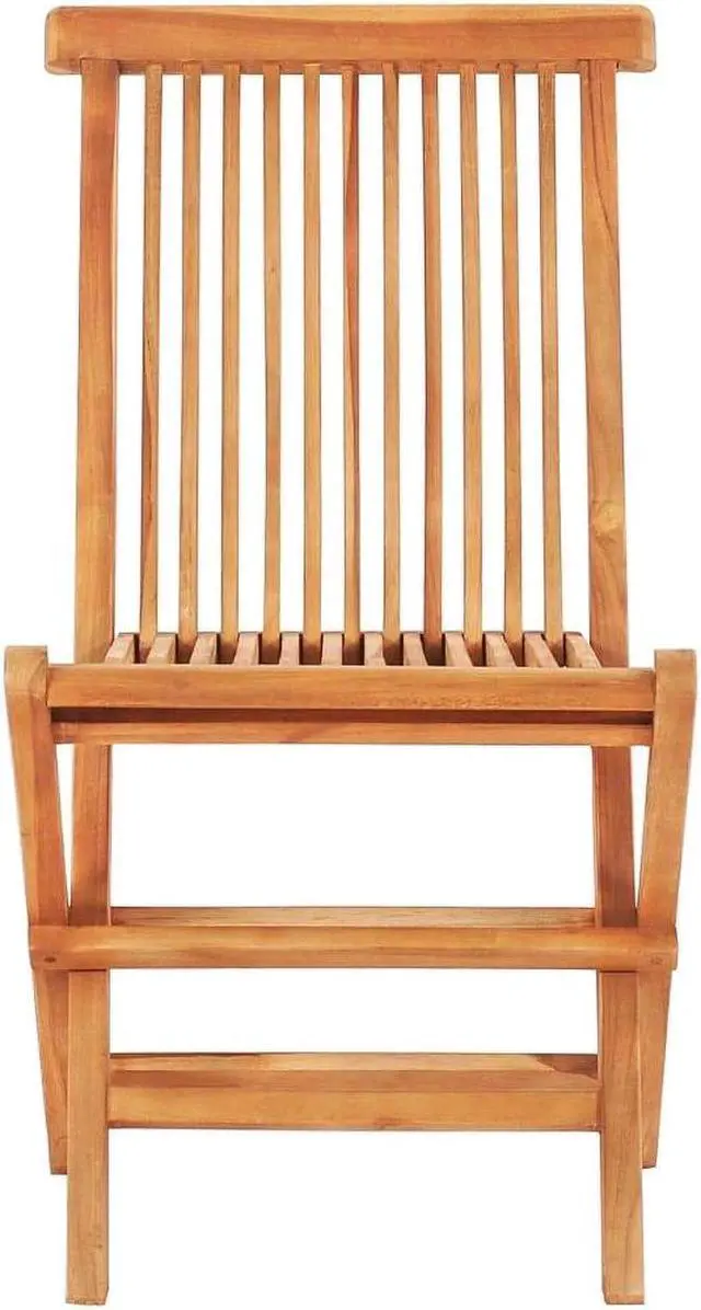 Alt view image 18 of 18 - vidaXL Patio Bistro Set Outdoor Bistro Table Chair 3 Piece Solid Teak Wood