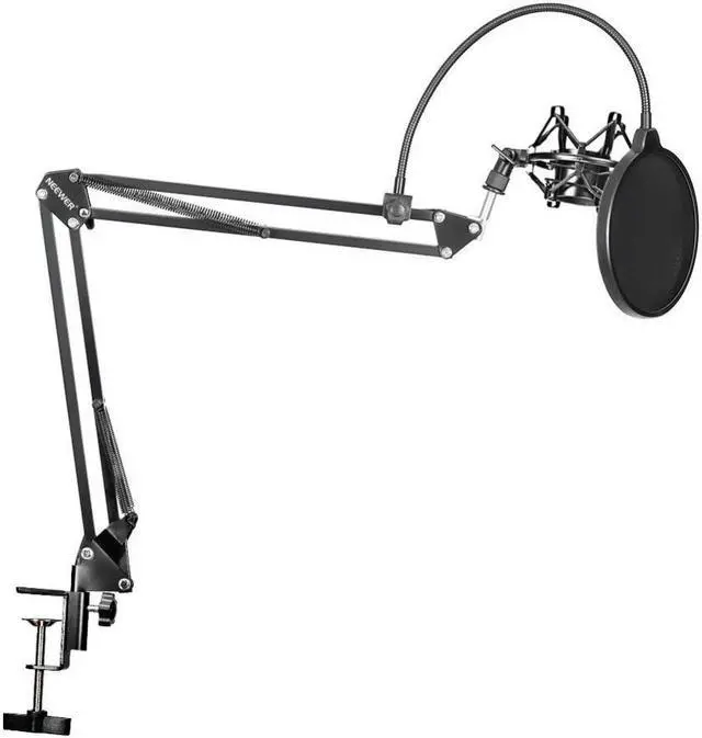 Alt view image 3 of 6 - Professional Adjustable Desktop Microphone Boom Arm Suspension Mic Scissor Arm Stand Holder
