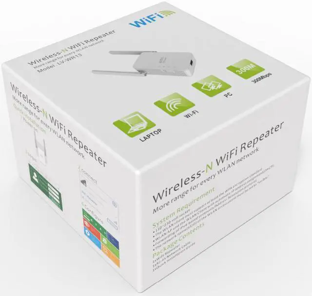 Alt view image 3 of 4 - QOMA 300mbps WiFi Repeater 802.11wireless-N AP Range Extender Booster, Range Extenders