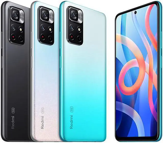 Alt view image 6 of 6 - Xiaomi Redmi Note 11 6.6-inch 2400x1080P LCD Display 5G Smartphone 4GB 128GB 5000mAh Battery Android 11-Green