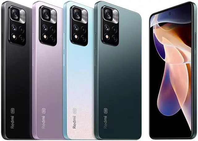 Alt view image 6 of 6 - Xiaomi Redmi Note 11 Pro Plus 6.67-inch 2400x1080P AMOLED Display 5G Smartphone 6GB 128GB 4500mAh Battery Android 11-Green