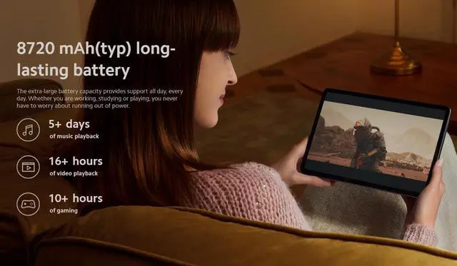 Alt view image 6 of 7 - Xiaomi Mi Pad 5 11.0-inch 2560x1600P LCD Display Tablet 6GB 128GB 8720mAh Battery Android 11-Green