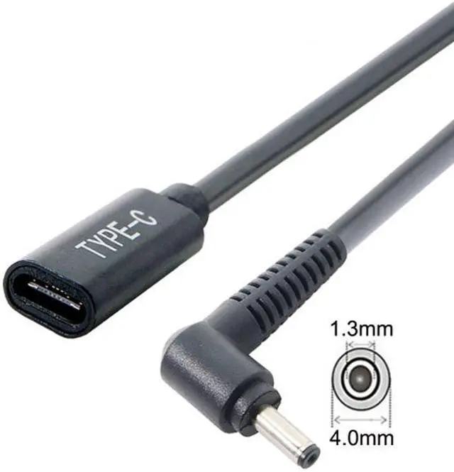 Alt view image 2 of 5 - Jimier Type C USB-C Female Input to 4.0*1.3mm Cable UC-109-4013MM