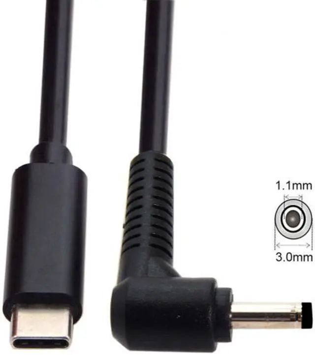 Alt view image 4 of 5 - CY Type C USB-C Input to 3.0*1.1mm Angled Cable UC-216-3011MM