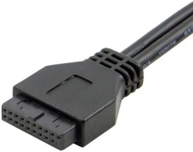 Alt view image 2 of 5 - Jimier Single Port USB 3.1 Type C USB-C Female to USB 3.0 Motherboard 19pin Header Cable 40cm UC-365-0.4M