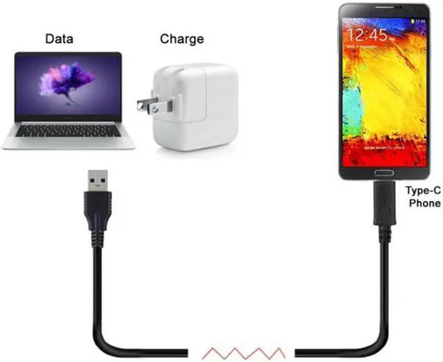 Alt view image 5 of 5 - CY 2.0m USB-C USB 3.1 Type C Male to Standard Type A Male Data Cable for Tablet & Phone & Macbook & Hard Disk Drive UC-199-BK-2.0M