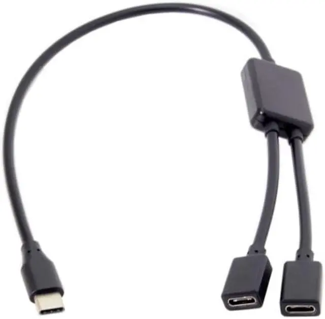 Alt view image 5 of 7 - CY Type-C to Dual Ports USB-C Female Hub Cable For Laptop PC & Mouse & Flash Disk UC-127